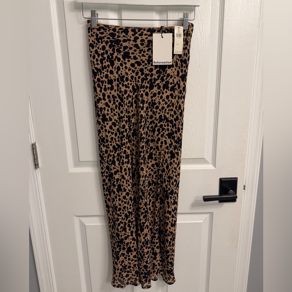 Reformation for Anthropologie Animal Print Skirt - NEW WITH TAGS